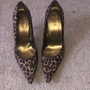 Cheetah print guess heels